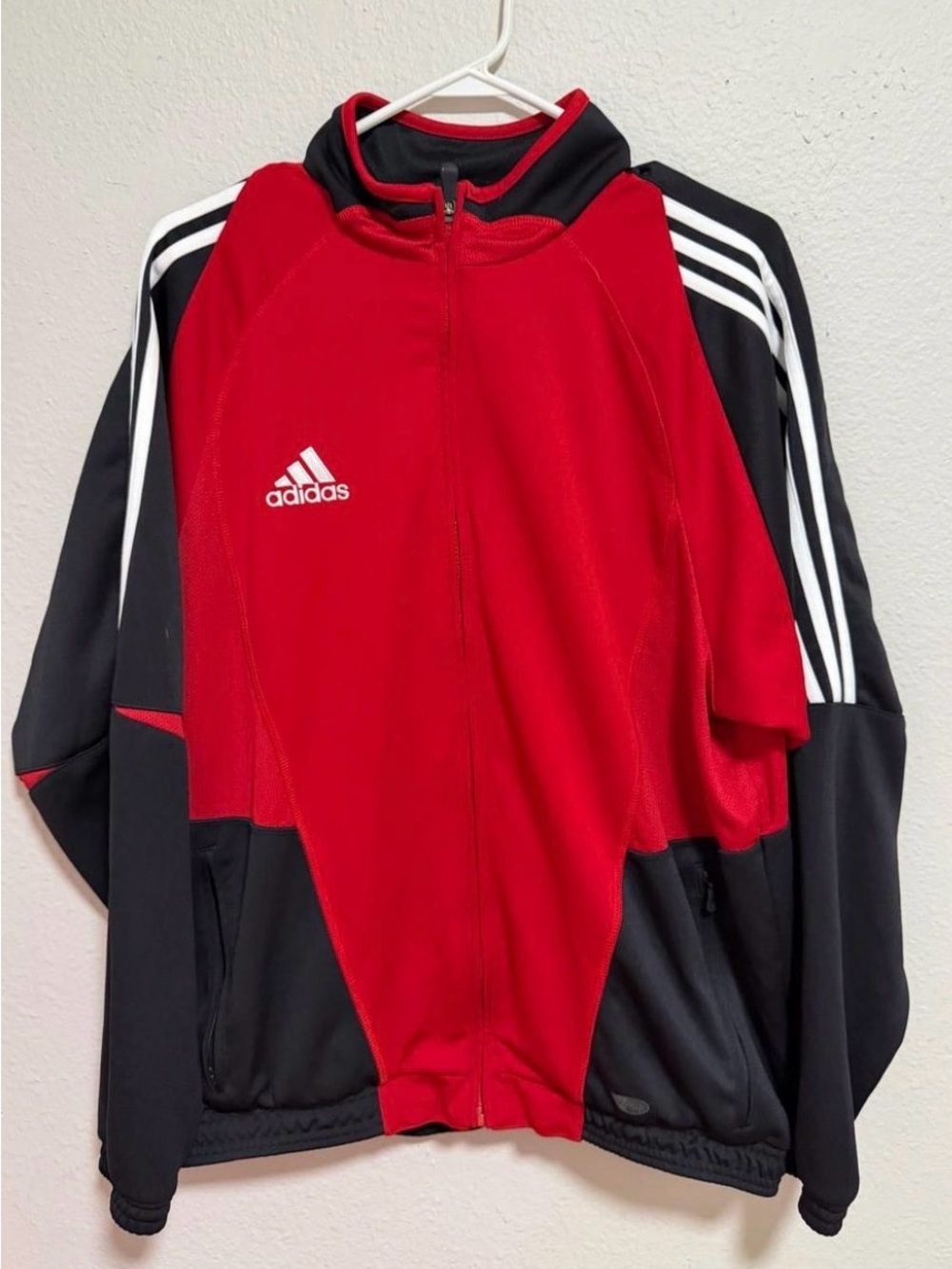 adidas Red and Black Men’s Training Zip Jacket
